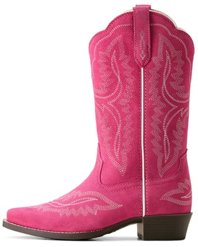 Ariat Youth Casanova Western Boot, Haute Pink Suede, 32