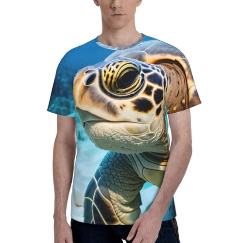 T-shirt classique homme tortue de mer idéal pour l'été et la plage