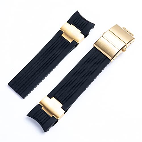 Bracelet de montre de plongée en caoutchouc souple silicone 22mm pour sport et nautisme