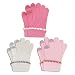 3 Pairs Toddler Kids Girl Mittens Winter Gloves Soft Imitation Wool Cashmere Knitted With Lining