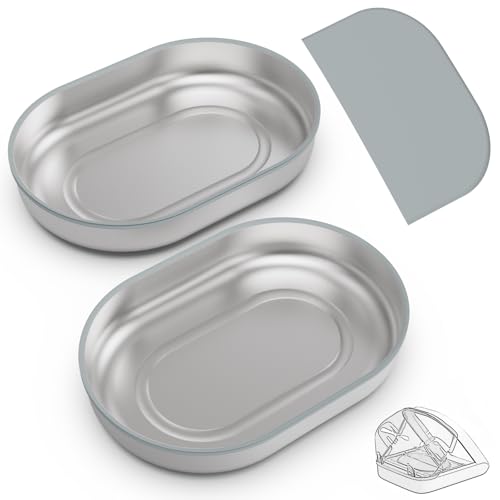 2-Bowls-Stainless-Steel-Bowl-Set-for-Automatic-Microchip-Pet-Feeder-Design-for-Keeping-Food-Fresh-and-DurabilityEasy-to-Clean
