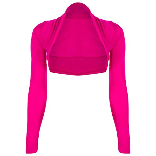 Cárdigan bolero shruf top ligero de manga larga transpirable rosa