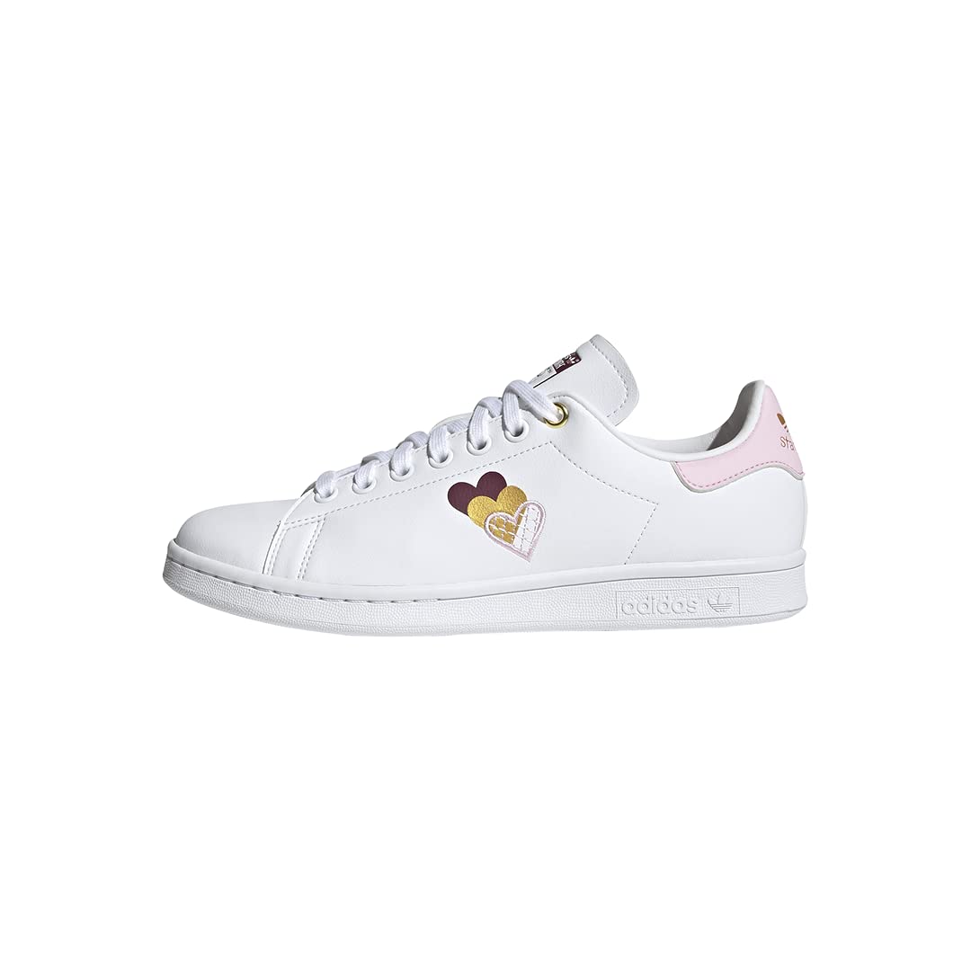 adidas Originals Women's Stan Smith (End Plastic Waste) Sneaker, White/Clear Pink/Victory Crimson, 10.5