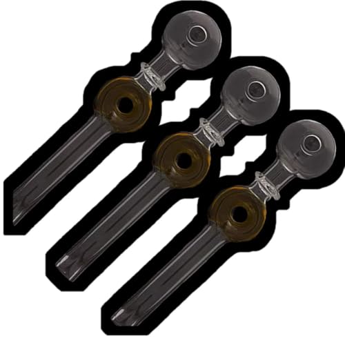 14 cm Glaspfeife Crackpfeife ölpfeife Oil Pipe Glas Pipe Glass Pipe (3 STK)