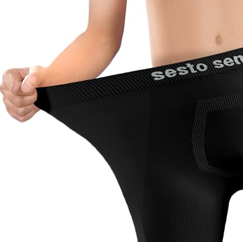 sesto senso Unterziehhose Kinder Jungen Radlerhose Radhose Kurz Unter Shorts Sport Eng 4XS/3XS Schwarz Nero