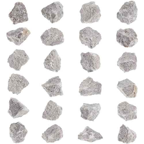 Image of Tandefio 24 Pack Oolitic Limestone 1 inch Limestone Rock Sedimentary Rock Specimens for Aquarium Experiment Back to School Science Classrooms Class Teaching Aid, Ages 8 up