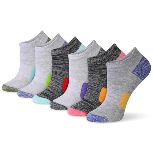 Tipi Toe Women's 6 Pack Cushioned Comfort Running Monochrome Space