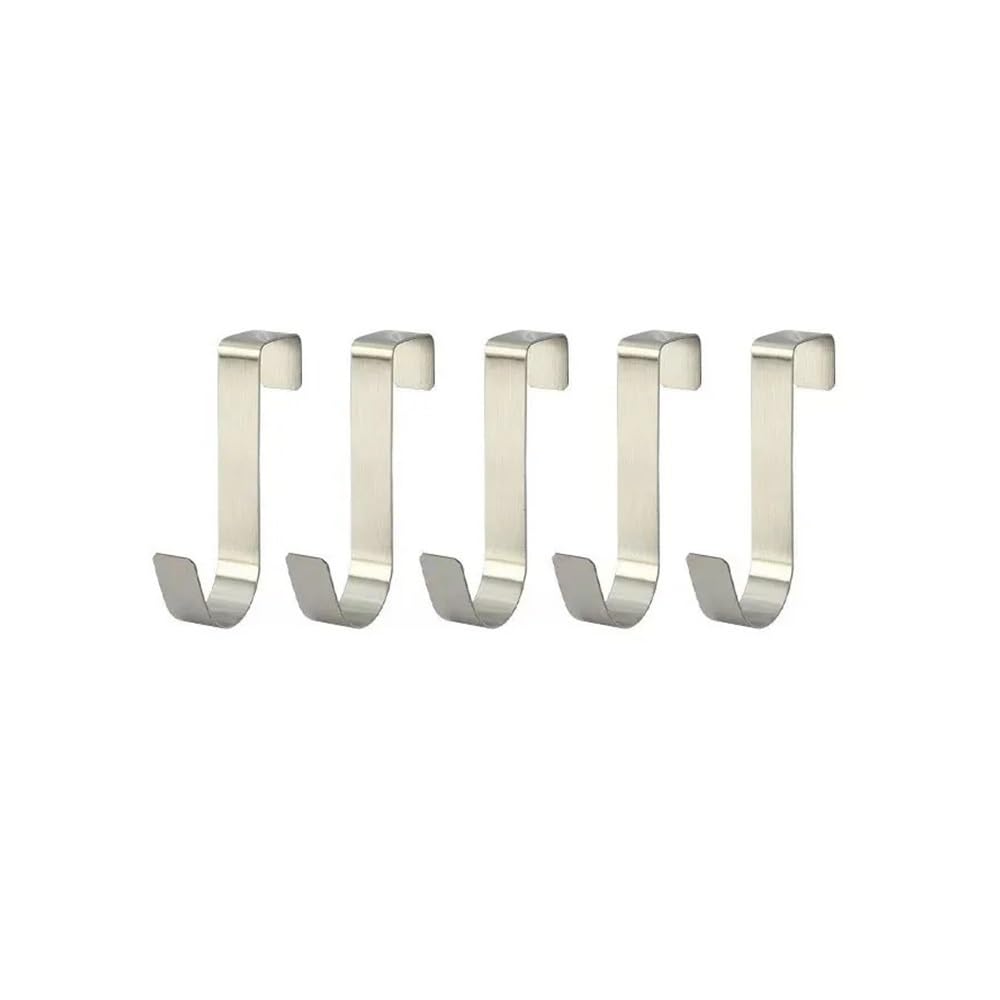 Hgniang Silver Multi-Purpose Hooks Kitchen Cabinet Door Back Hook Hanging Rack Clothes Coat Hat Towel Hanger Storage Bathroom Accessories