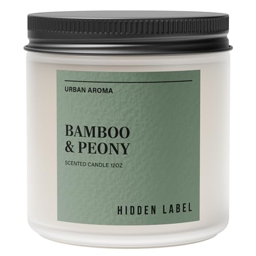 Bougie de soja pivoine bambou naturelle et non toxique grand format