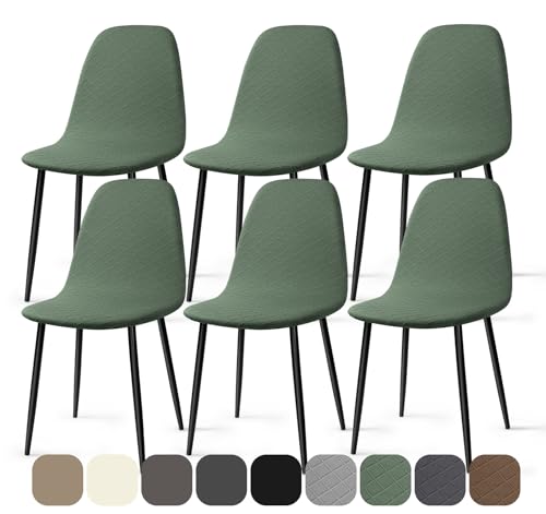 ☘️Tessuto di Alta Qualità: Il coprisedia da pranzo è realizzato in tessuto jacquard plaid elastico, che può rapidamente allungare e coprire la sedia. È morbido e resistente alle rughe, confortevole, traspirante e durevole.