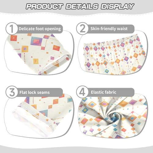 KLL Watercolor Plaid Multicolor Toddler Girls' Athletic Leggings Comfortable High Waisted Lounge Pants Exercise3