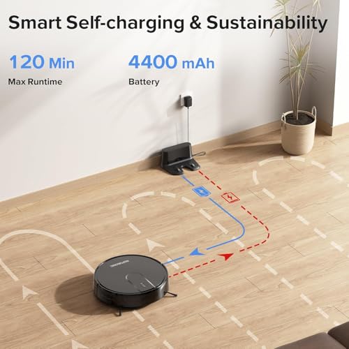 Image of Robot Vacuum Cleaner Robot Vacuum and Mop Combo with 4000Pa Suction, Personalized Cleaning Adjustments, Self-Charging Robotic Vacuum Cleaner, Advanced Obstacle Avoidance