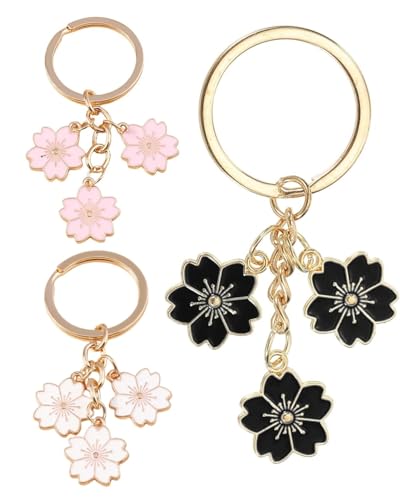 AMPIA APPLICAZIONE: il portachiavi con fiori di ciliegio può essere appeso a zaini, telefoni cellulari, chiavi, portafogli, borse, diventando un gioiello brillante, una decorazione perfetta e un regalo ideale per la famiglia e gli amici in occasione di compleanni, San Valentino, Halloween e Natale.