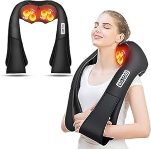 AERLANG Massagegerät Schulter Nackenmassagegerät mit Wärme, Weihnachtsgeschenke, Shiatsu Rückenmassagegerät Massagegerät Nacken,Massagegerät Rücken,Nacken Geschenke für Frauen, Männer