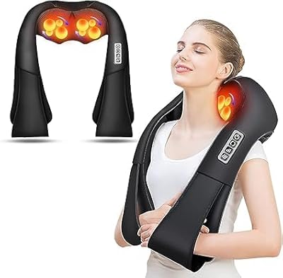 AERLANG Massagegerät Schulter Nackenmassagegerät mit Wärme, Weihnachtsgeschenke, Shiatsu Rückenmassagegerät Massagegerät Nacken,Massagegerät Rücken,Nacken Geschenke für Frauen, Männer