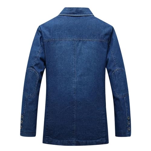 Mens Denim Blazer Men Cotton Vintage Suit Outerwear Male Blue Coat Denim Jacket Men Slim Fit Jeans Denim Blazers2