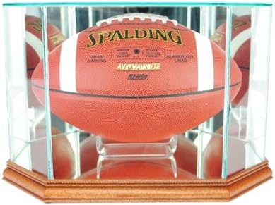 Perfect Cases FBO-W Octagon Football Display Case, Walnut
