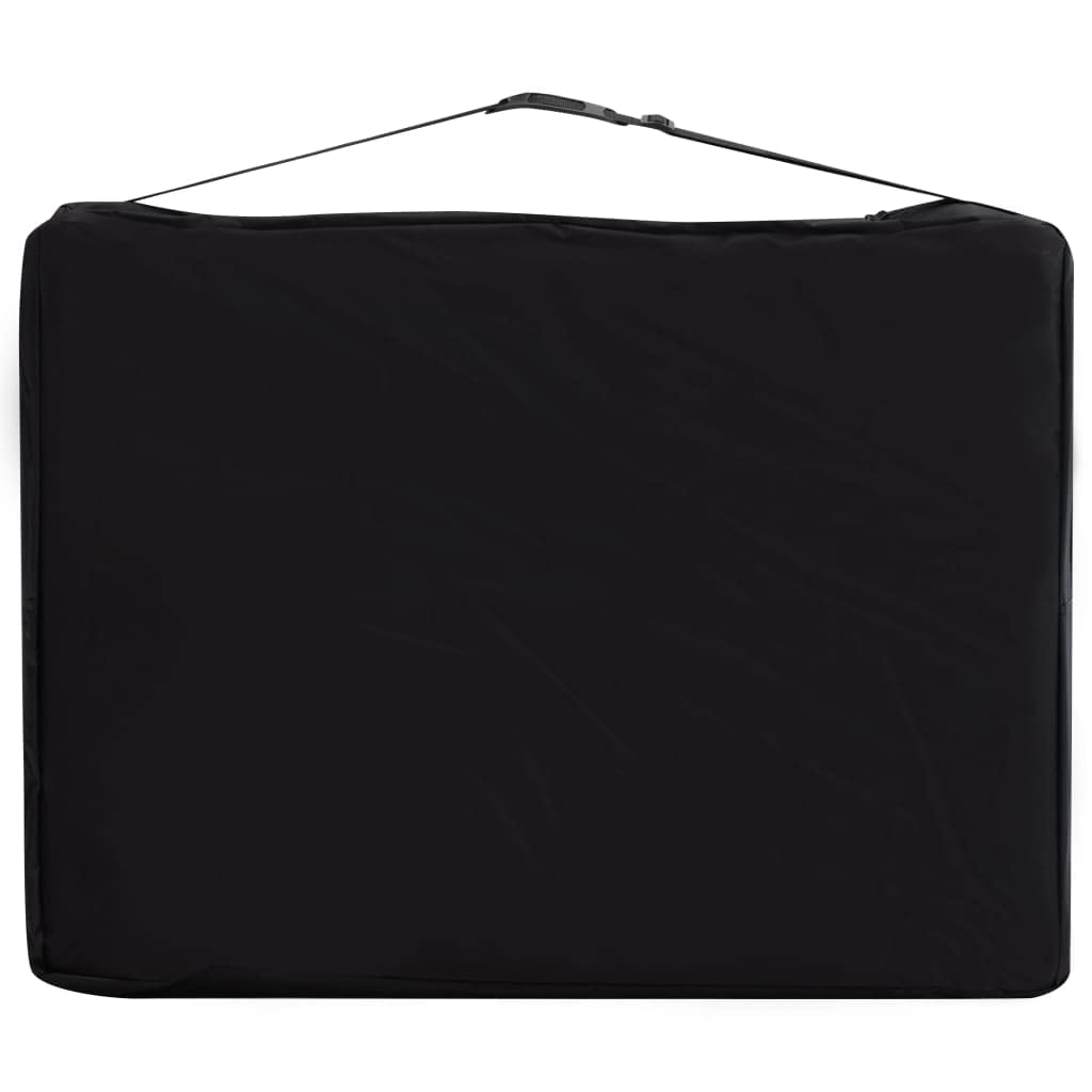 Massageliege Klappbar 2-Zonen Aluminiumgestell Schwarz und Weiß,Gesundheit & Schönheit,Körperpflege,Massage & Entspannung,Massagetische,Schwarz,15.2 kg-110228