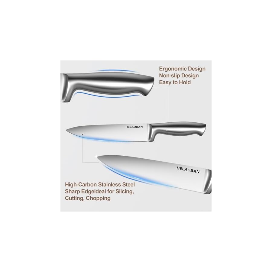 14-Piece-Kitchen-Knife-Set-with-Block-Built-in-Sharpener-Professional-Chef-Knives-Set-One-Piece-High-Carbon-Stainless-Steel-Sharp-Cooking-Kitchen-Aide-Knives-Wooden-Block 14-Piece Kitchen Knife Set with Block & Built-in Sharpener, Professional Chef Knives Set One-Piece High Carbon Stainless Steel Sharp Cooking, Kitchen Aide Knives, Wooden Block