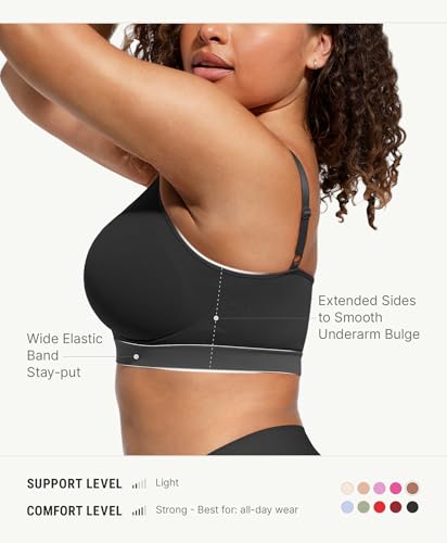Image of FeelinGirl Bralettes for Women with Support Comfortable Bras No Underwire Seamless Everyday Bras