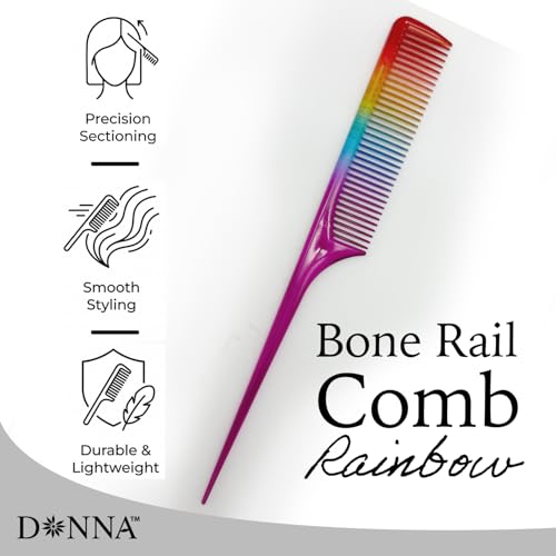 Peine DONNA Bone Tail Rainbow 7508 para peinar miniatura 3