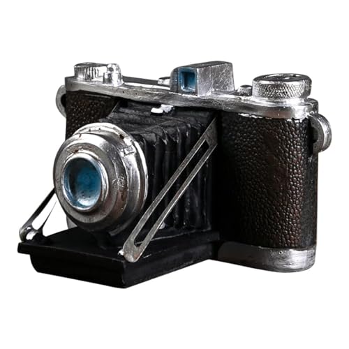 Veemoon Retro Camera Ornaments Resin Camera Model Decor Antique Camera Display Props Showcase Decorative Handcrafted Collectible Figurine Desktop Decoration Photographer Gifts (5 * 3.7 * 3inch)