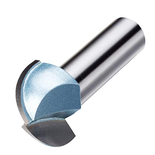 uxcell 1-inch Cutting Dia 1/2-inch Steel Shank 2-Flute Carbide Tipped Cove Core Box Router Bits