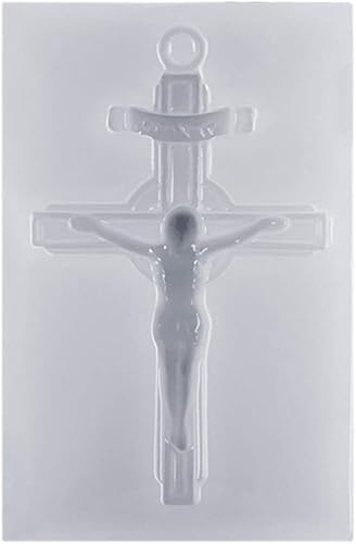 appuivbt Molde de resina de cruz de Jesús moldes de cruz de resina epoxi moldes de silicona para manualidades collares joyas y colgantes