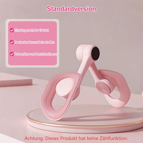 Beckenboden Trainingsgerät für Frauen - Anti-Rutsch & 360° Rotation Beckenboden Übungsgerät, Oberschenkeltrainer Set mit Widerstandsgummi, Beckenbodentrainer, Sportgeräte Zuhause für Beinstärkung