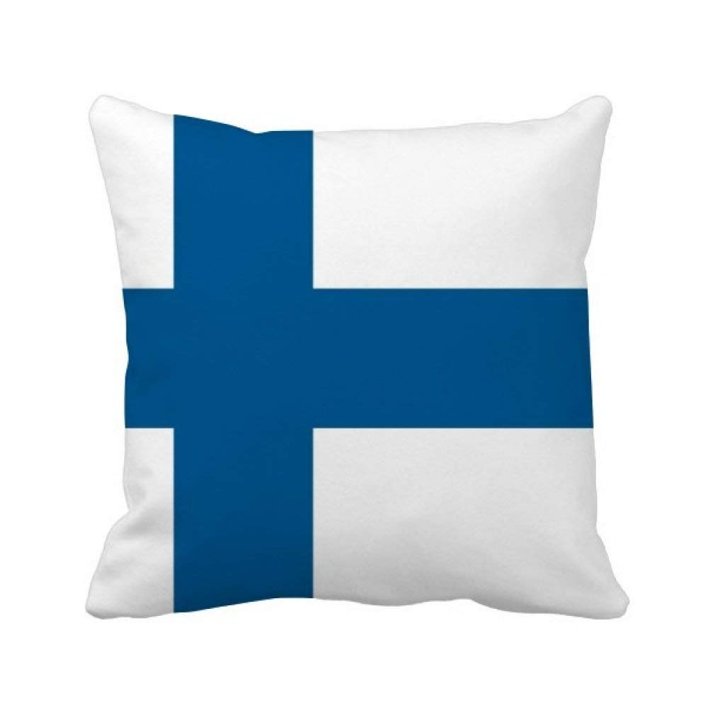 Coussin drapeau Finlande 40x40 cm pour decoration canape salon multicolore