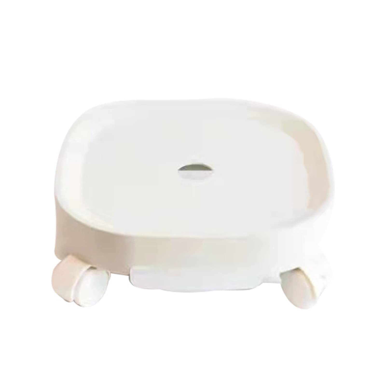 HYLYING White Plant Caddy With Water Container, Movable Plant Stand with Wheels Round Plant Dolly Flower Pot Bottom Support for Moving Heavy Plant Pots Indoor and Outdoor