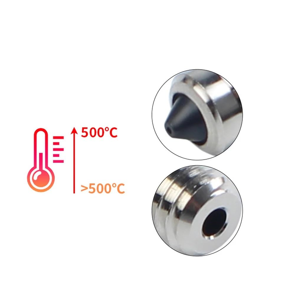 5PCS for flsun S1 PRO 3D Drucker Hotend Kit Komponente Gehärtete Stahl Düse Messing Druckkopf Block 0,4mm Extruder 1,75mm Filament
