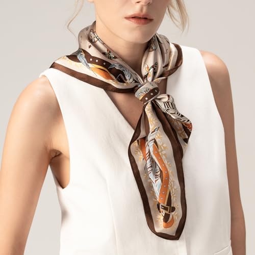 Satin Silk Scarf for Women: Fashion Silk Lightweight Hair Wraps - Washable Multi-Purpose Scarve for Women Aged 25-45 Wear - Outdoor Wedding Party Meeting 21 In