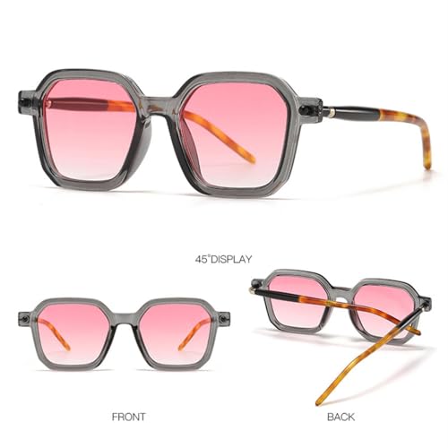 Lunettes de soleil gris clair style punk : l'originalité multicolore mixte - 4
