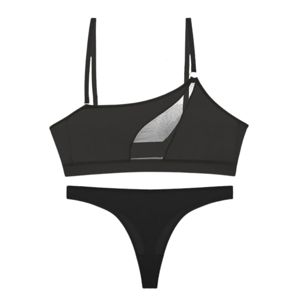 secret lives Black Color Non Padded Non Wired Bra Panty Lingerie Set for Women-picture-25