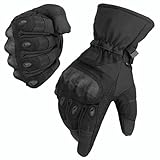 KEMIMOTO バイク グローブ 冬 防寒グローブ 耐衝撃 撥水 スマホ対応 防風 秋冬 オートバイ 自転車 アウトドア スキー 登山 メンズ レディース ブラック L KM8030