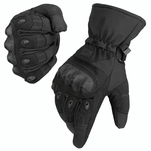 KEMIMOTO バイク グローブ 冬 防寒グローブ 耐衝撃 撥水 スマホ対応 防風...