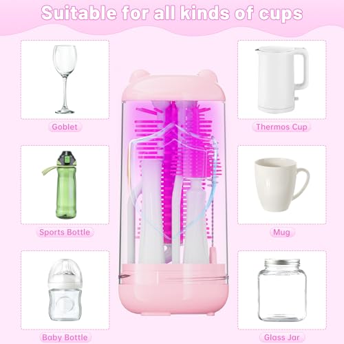Save 44% on Koumolar Bottle Brush Set with UV Light & Drying Rack