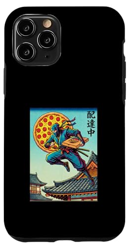 Ninja Pizza Delivery Ukiyo-e Pop Art Woodblock Foodie Japane �X�}�z�P�[�X iPhone 11 Pro �p