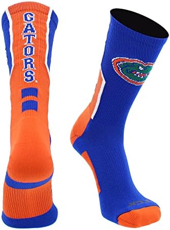 TCK University of Florida Gators Perimeter Crew Socks (Royal/Orange/White, Large)