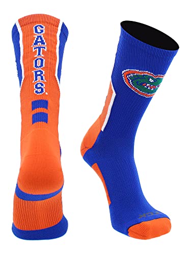 TCK University of Florida Gators Perimeter Crew Socks (Royal/Orange/White Large)