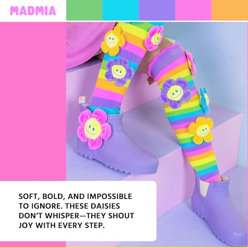 Image of MADMIA Oopsie Daisy Knee-High Socks - Colorful Dress-Up Socks for Kids & Adults, Fun Crazy Sock Day Gift