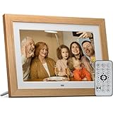 Digitaler Bilderrahmen 10 Zoll, BWJBSW Digitaler Bilderrahmen mit Fernbedienung, HD-Display Foto und Video, Unterstützung 32 GB SD-Karte, USB, automatische Drehung, Auto ON/Off, Abnehmbarer
