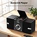 Compact Stereo System Speakers with CD Player, Bluetooth, FM Radio, Aux-in, USB-in, Earphone Jack, DSP-Tech, Remote, 30W Crisp-Sound Shelf Stereo System for Home (LP-886)