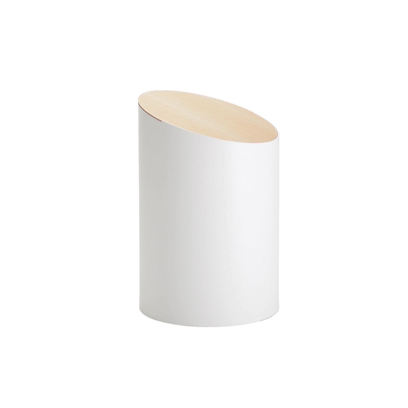 Papeleras Para Cocina 5 l / 8 l Kosz z klapką do domu Salon Cylindryczny prasowany kosz na śmieci Biuro Sypialnia Kosz na śmieci (C,S)