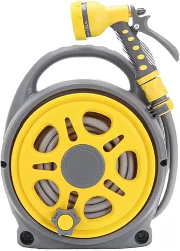 Tuyau d'arrosage avec pistolet pulvérisateur et enrouleur portable de 16m