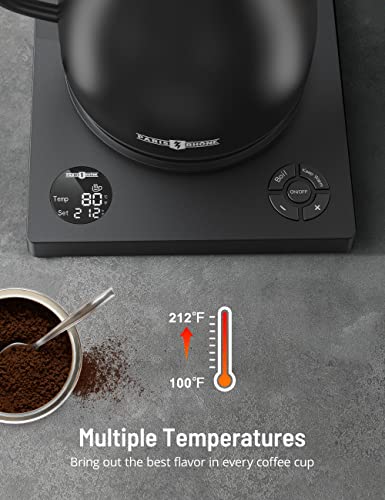 Image of Electric Kettle Temperature Control, 1.7L 1500W Electric Tea Kettle with 13 Temperature Settings, Strix Thermostat, LED Display&Touch Control, Auto Shut-Off Protection, Boil Dry Protection