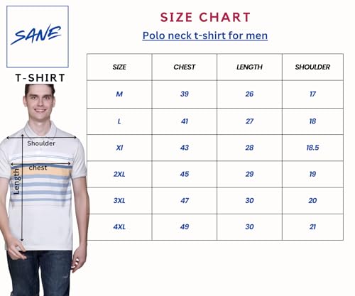 Image of SANE ORIGINALS Polo T-Shirt for Men with Pocket || Striped Polo for Men