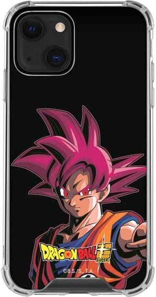 Skinit Clear Phone Case Compatible with iPhone 13 Mini - Officially Licensed Dragon Ball Super Goku Ultra Instinct Design