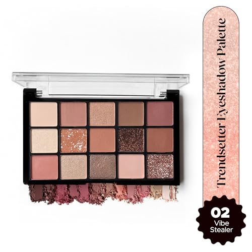 Image of Hilary Rhoda Trendsetter Eyeshadow Palette | Highly Pigmented Shades | Matte & Shimmer Finish | Long-Lasting | All Skin Types | Easily Blendable Eye Makeup Palette - 15g (Vibe Stealer - Shade 02)